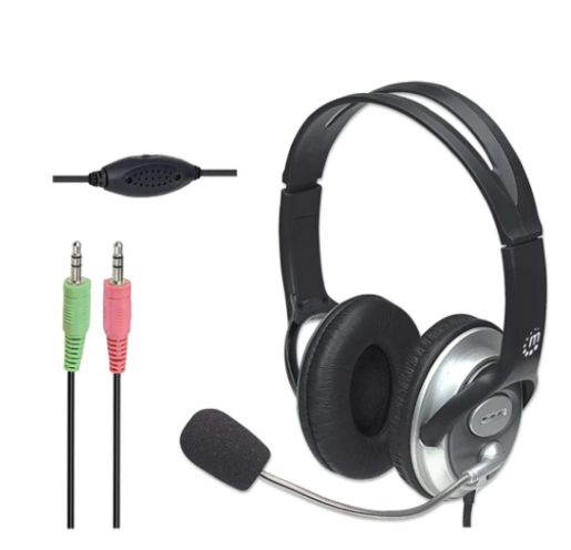 Slušalice sa mikrofonom Manhattan Classic 175555, black