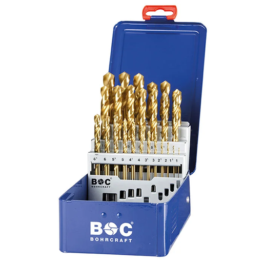 BOHRCRAFT Set burgija HSS-TiN DIN338 Ø1-13 mm, 25 kom