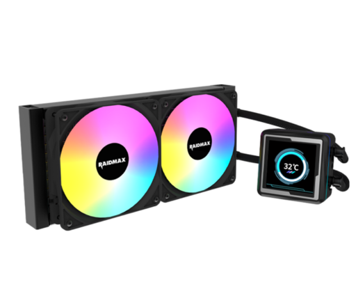 Procesorski kuler Raidmax INFINITA LM240 ARGB LCD 2.73" Black, LM240BK
