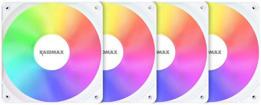 Ventilator 4x 120mm kit Raidmax Infinity X-Air White ARGB , NV-X120FWDC4