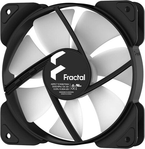 Ventilator 120mm Fractal Design Aspect 12 RGB PWM Black Frame, FD-F-AS1-1205