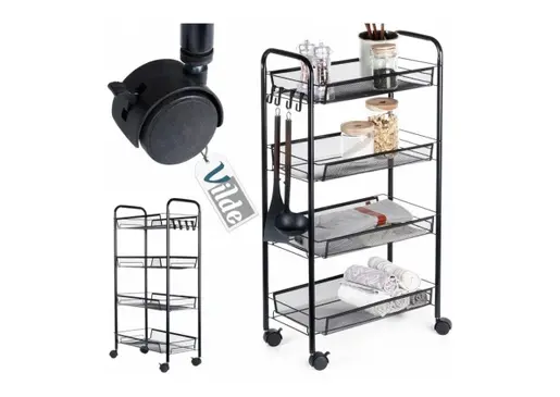 Vilde 568028 - Višenamenska polica na 4 nivoa sa točkićima