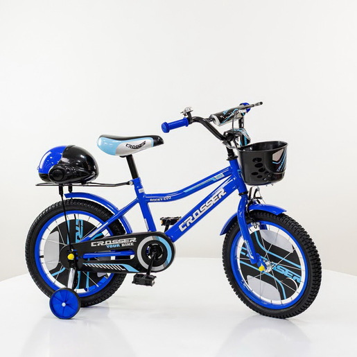 Dečiji bicikl sa pomoćnim točkovima ”Crosser” plava