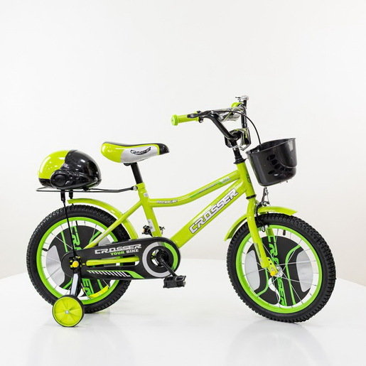 Dečiji bicikl sa pomoćnim točkovima ”Crosser” zeleni