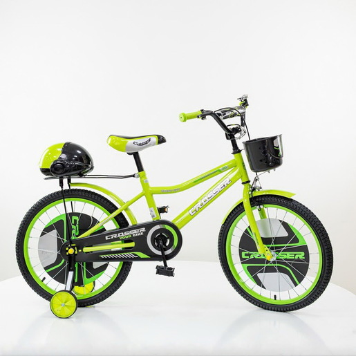 Dečiji bicikl sa pomoćnim točkovima ”Crosser” zelena