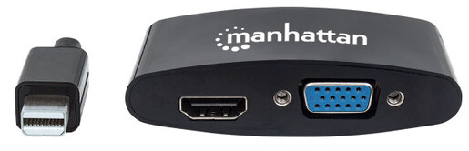 Adapter Manhattan 152709 Mini DisplayPort/M - HDMI/VGA F Crni
