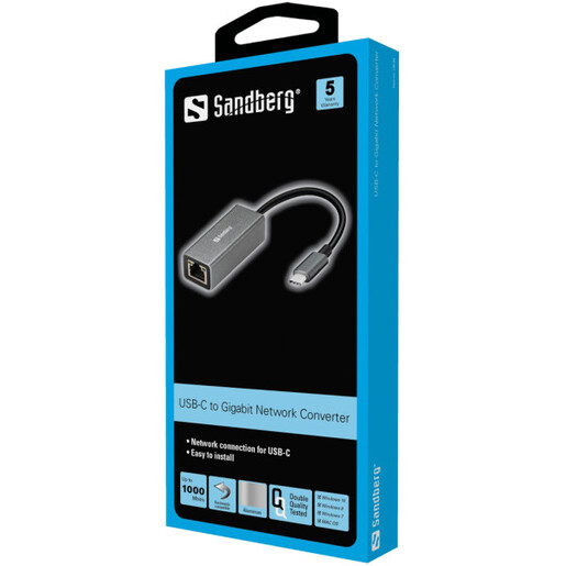 Adapter Sandberg USB C-LAN 10/100/1000Mbps 136-04