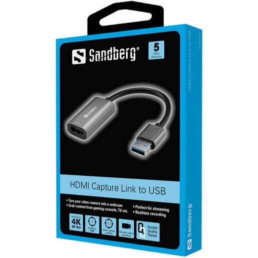 Adapter Sandberg Capture HDMI/F - USB/M 3.0 134-19