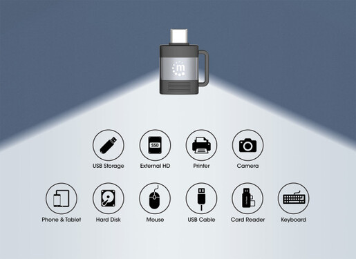 Adapter Manhattan 356329 USB 3.0 - USB-C M/F - F/M set 2 adaptera