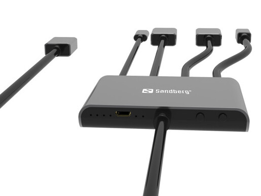 Kabl-display HUB Sandberg All-In-One USB C/DP/m DP/HDMI - HDMI 2m 509-21
