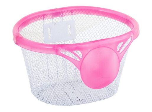 Korpa dečija sitno pletena sa plastičnim štitnikom roza 3140016