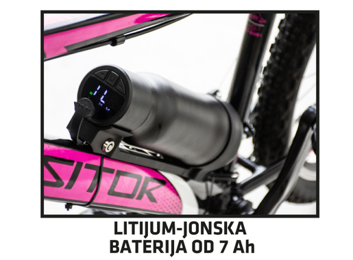 E-bicikl visitor explosion crno roza 1269114 - SKLOPLJEN