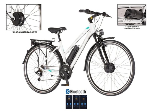 E-bicikl visitortouring cross bicikla belo siva 1289053 - SKLOPLJEN