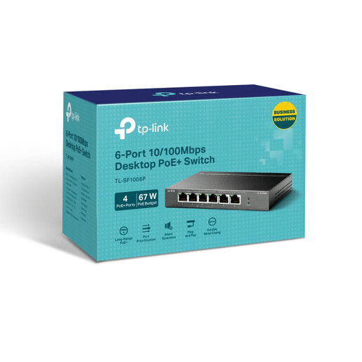 LAN Switch TP-LINK TL-SF1006P 6-port 10/100 4-Port PoE+