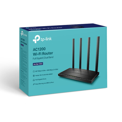 LAN Router TP-LINK ARCHER C6U AC1200/1GWAN/4GLAN