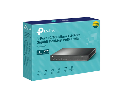 TP-LINK TL-SL1311P POE SWITCH 8PORTA+2GIG.