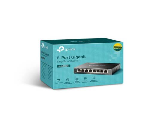 TP-LINK TL-SG108E Gigabit/8x RJ45/10/100/1000Mbps/eSm Switch