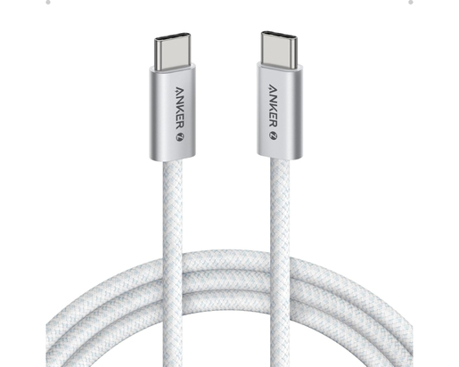 ANKER Zolo USB tip-C kabl M/M 1m, za Apple, super brzo punjenje 240W/480Mbps, pleteni, beli