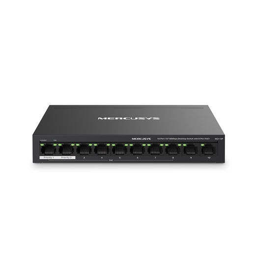 MERCUSYS MS110P(UN) 0-Port 10/100Mbps Desktop Switch with 8-Port PoE+