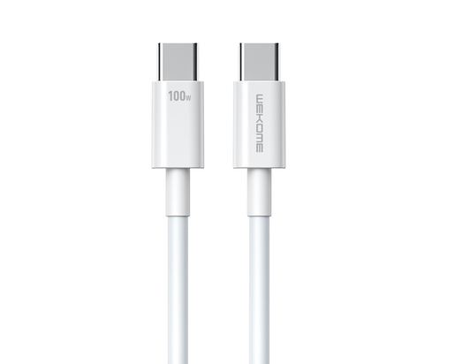 WEKOME WDC-182 Kabl 3.1 USB tip C M/M 1m, za Superbrzo punjenje 100W/480Mbps, beli
