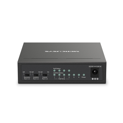 MERCUSYS MS106LP(UN) 6-Port 10/100Mbps Desktop Switch with 4-Port PoE+