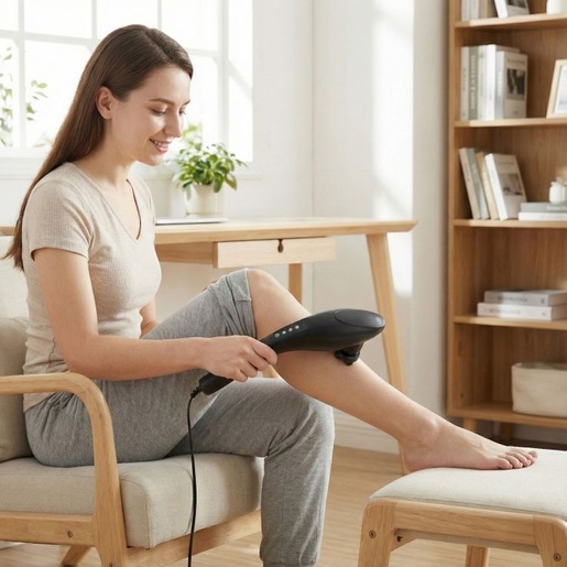 ModernHome Ručni vibracioni masažer za telo sa 5 nastavaka, 20W, ModernHome XB-309S