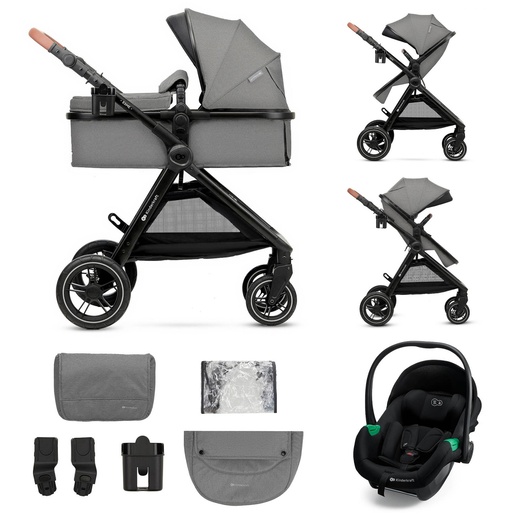 KINDERKRAFT ESME PRO KOLICA ZA BEBE 3U1 GRAY KSESME00GRY300N