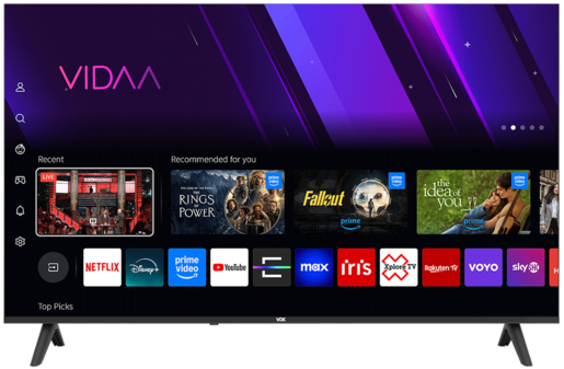 VOX LED TV 50" 50QVU684, 4K Ultra HD, VIDAA SMART TV, DVB-T2/C/S2, Miracast, Dolby Audio