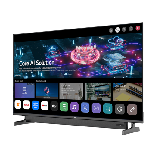 VOX LED TV 43" 43WSB684F, Full HD,Smart TV, WeoOS, DVB-T2/C/S2, Frameless, HLG, HDR, Bluethoot, PVR