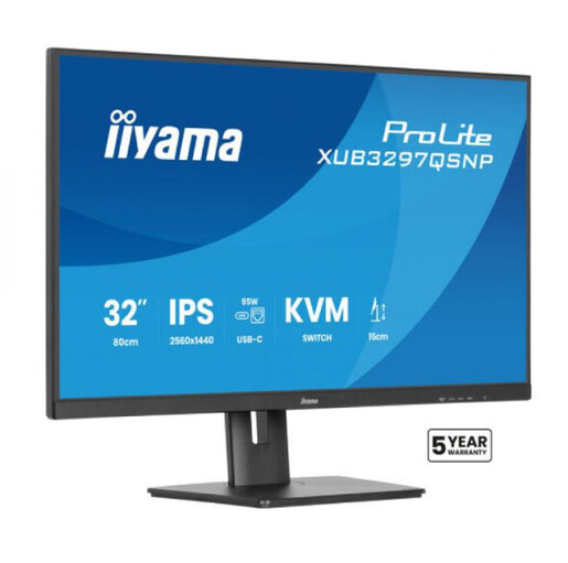 Monitor 31.5 Iiyama XUB3297QSNP-B1, IPS 2560x1440, 100Hz, 1ms, HDMI, DP, 4xUSB