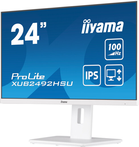Monitor 23.8 Iiyama XUB2492HSU-W6, IPS 1920x1080, 100Hz, 0.4ms, HDMI, DP, USB