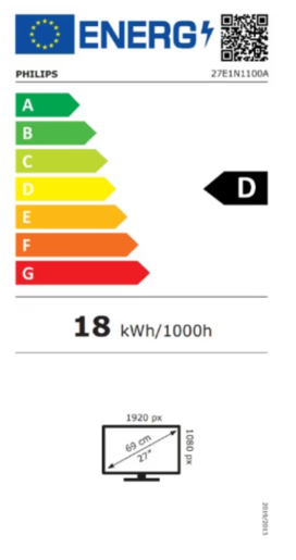Monitor 27 Philips 27E1N1100A/00, IPS 1920x1080, 100Hz, 4ms, HDMI, VGA, zvučnici