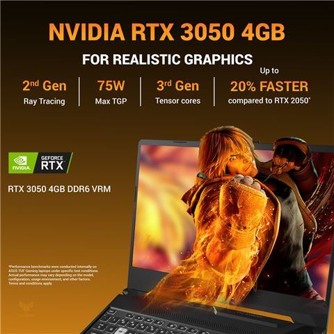 Laptop ASUS TUF Gaming A15 FA506NCG-HN207, 15.6 FHD, AMD Ryzen 7 7445HS, 16GB RAM, 1TB SSD, nVidia GeForce RTX3050, DOS