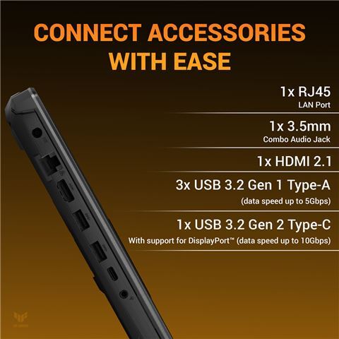 Laptop ASUS TUF Gaming A15 FA506NCG-HN207, 15.6 FHD, AMD Ryzen 7 7445HS, 16GB RAM, 1TB SSD, nVidia GeForce RTX3050, DOS