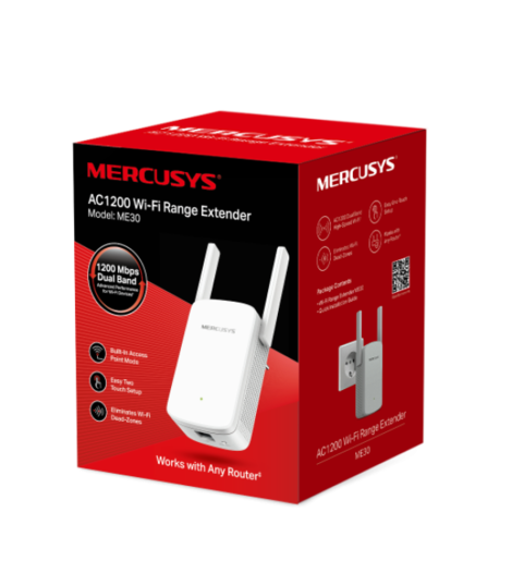 LAN Router Mercusys ME30 AC1200 Wi-Fi RangeExtender