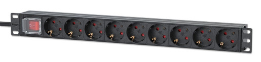 PDU kabl Intellinet 715133 19"/1U sa 9 utilnica/prekidač/2m