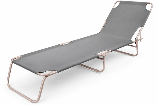 Baštenska ležaljka sklopiva - siva