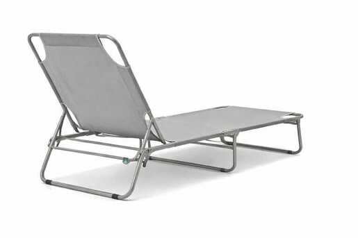 Baštenska ležaljka sklopiva - siva 190 × 58 × 26 cm
