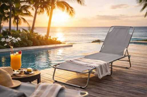 Baštenska ležaljka sklopiva - siva 190 × 58 × 26 cm