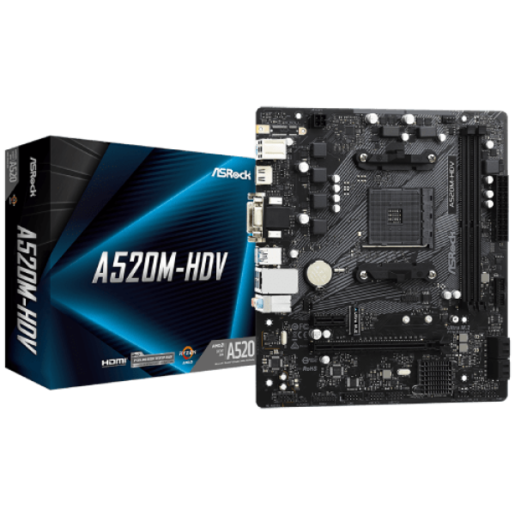 Matična ploča AM4 ASRock A520M-HDV 90-MXBE50-A0UAYZÂ Â Â 