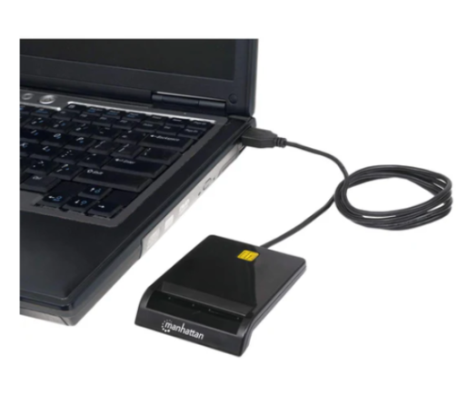 USB smart card reader Manhattan 102049, black