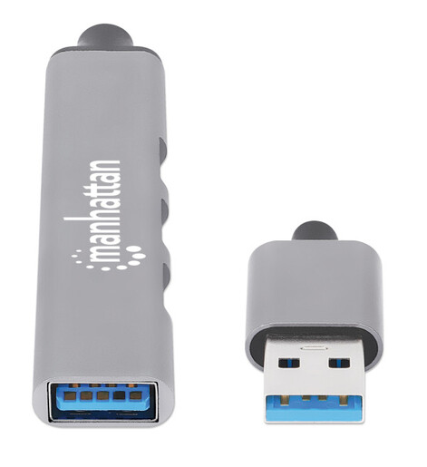 USB HUB 4port Manhattan 168427 3.0/3xUSB 2.0 480Mbps/1xUSB 3.0 5Gbps/sivi