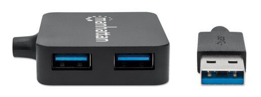 USB HUB 4port Manhattan 162296 3.2 G1/5Gbps/Crni