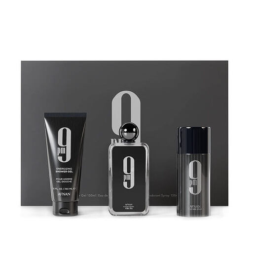 Muški set Afnan 9 pm EDP 100 ml + DEO VAPO 150 ml + SG 150 ml