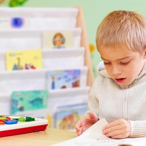 KINDER HOME Drveni dečiji organizator sa policama za igračke i knjige - PSI