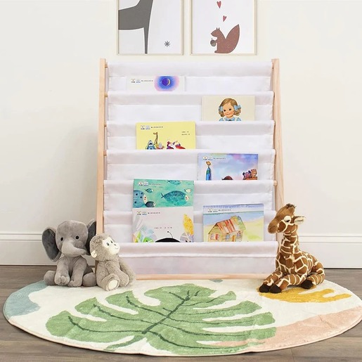 KINDER HOME Drveni dečiji organizator sa policama za igračke i knjige - PSI