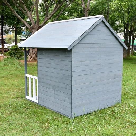 KINDER HOME Drvena dečija kućica za igre na otvorenom u dvorištu i bašti