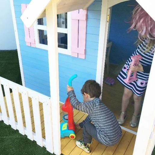 KINDER HOME Velika drvena dečija kućica sa verandom