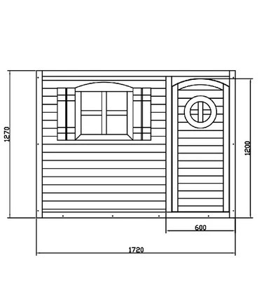 KINDER HOME Velika drvena dečija kućica sa verandom