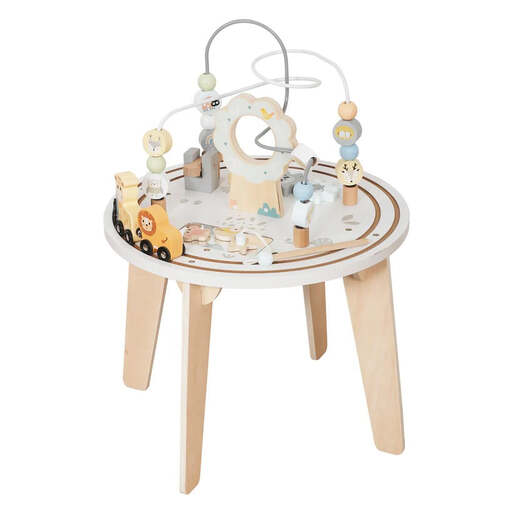 KINDER HOME Dečiji drveni edukativni sto sa lavirintom i perlama